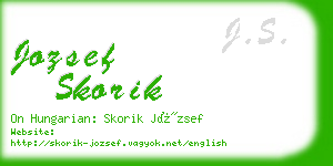 jozsef skorik business card